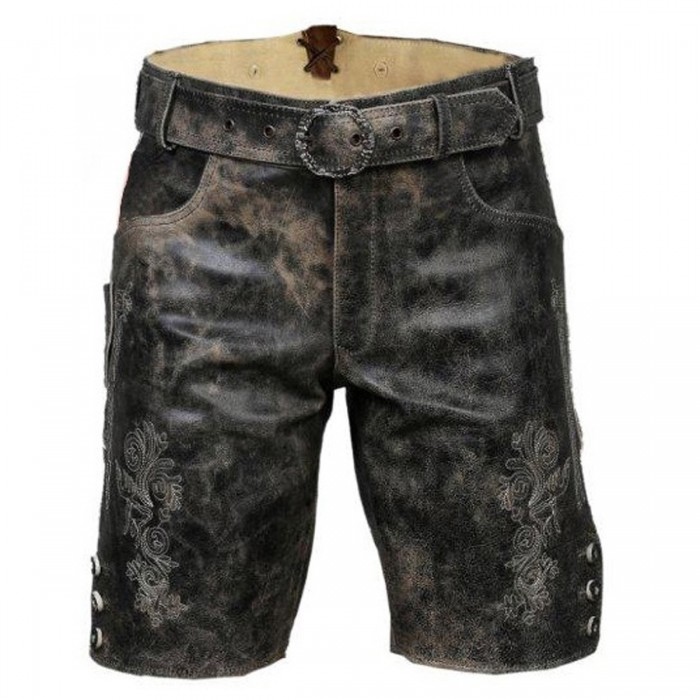 Bavarian German Lederhosen Suede Leather Cracker Shorts